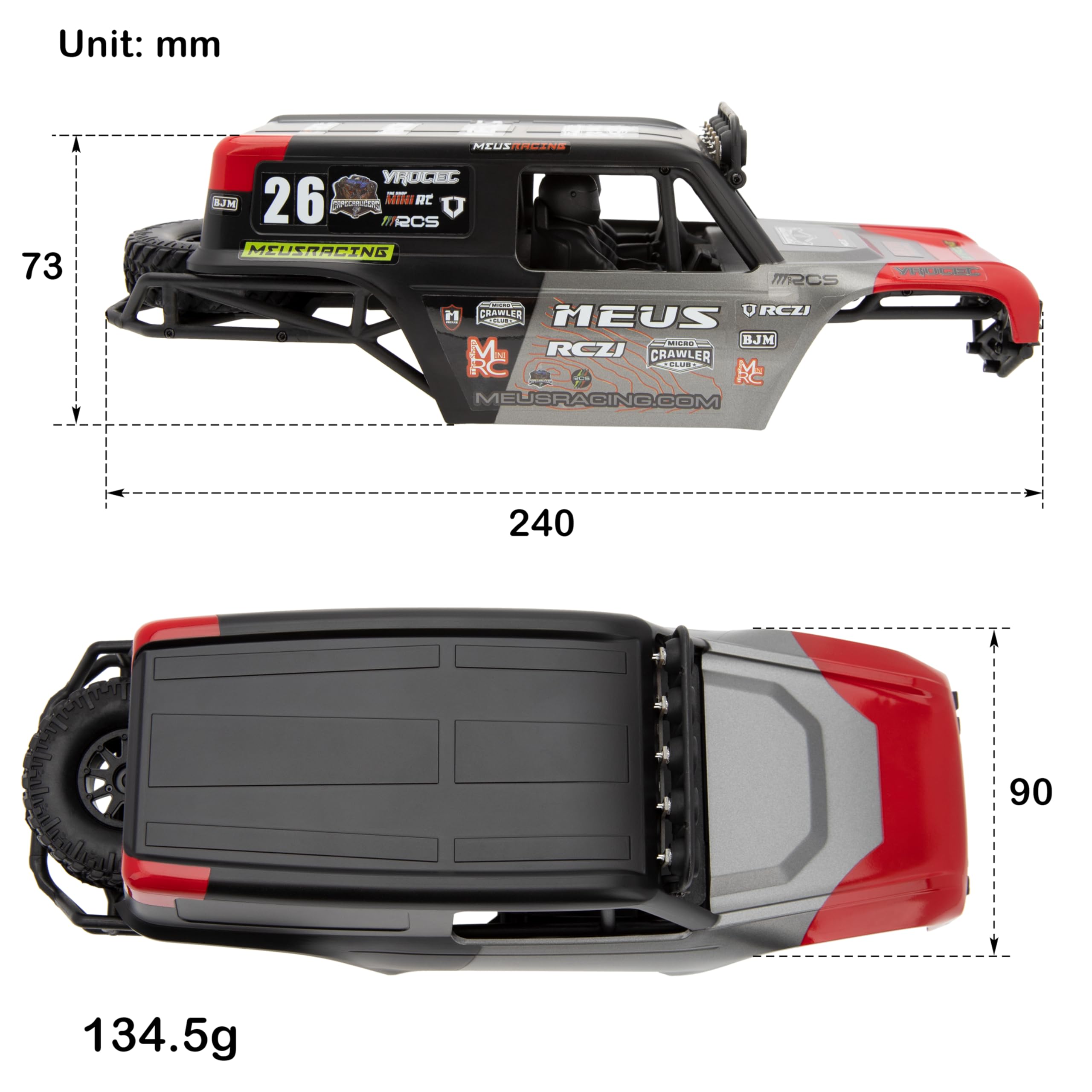 Amazon | MEUS Racing MB18 TRX4M ボディ&シャーシキット トラクサス